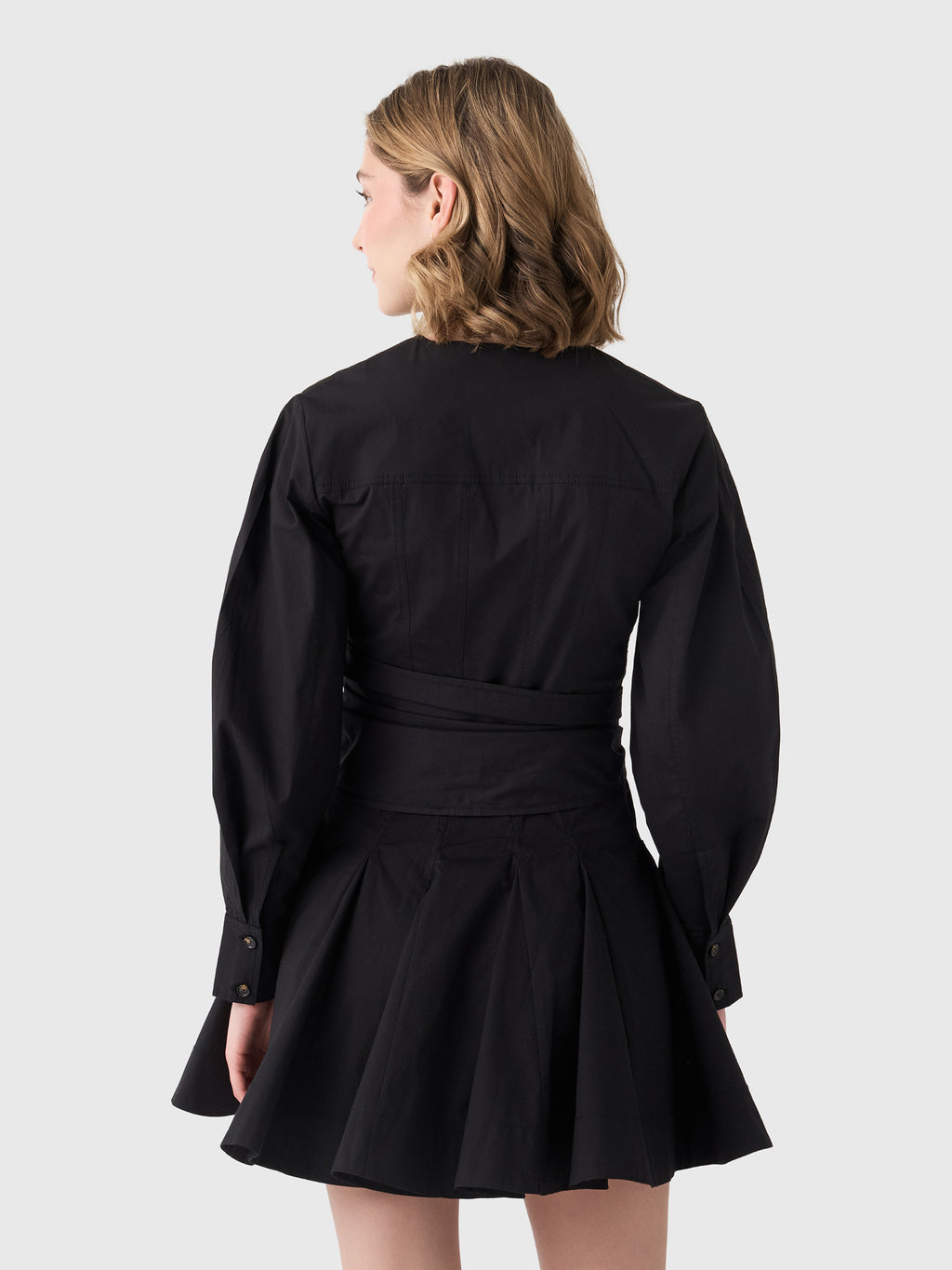 GANNI Women's Stretch Cotton Shirt Dress - Saint Bernard