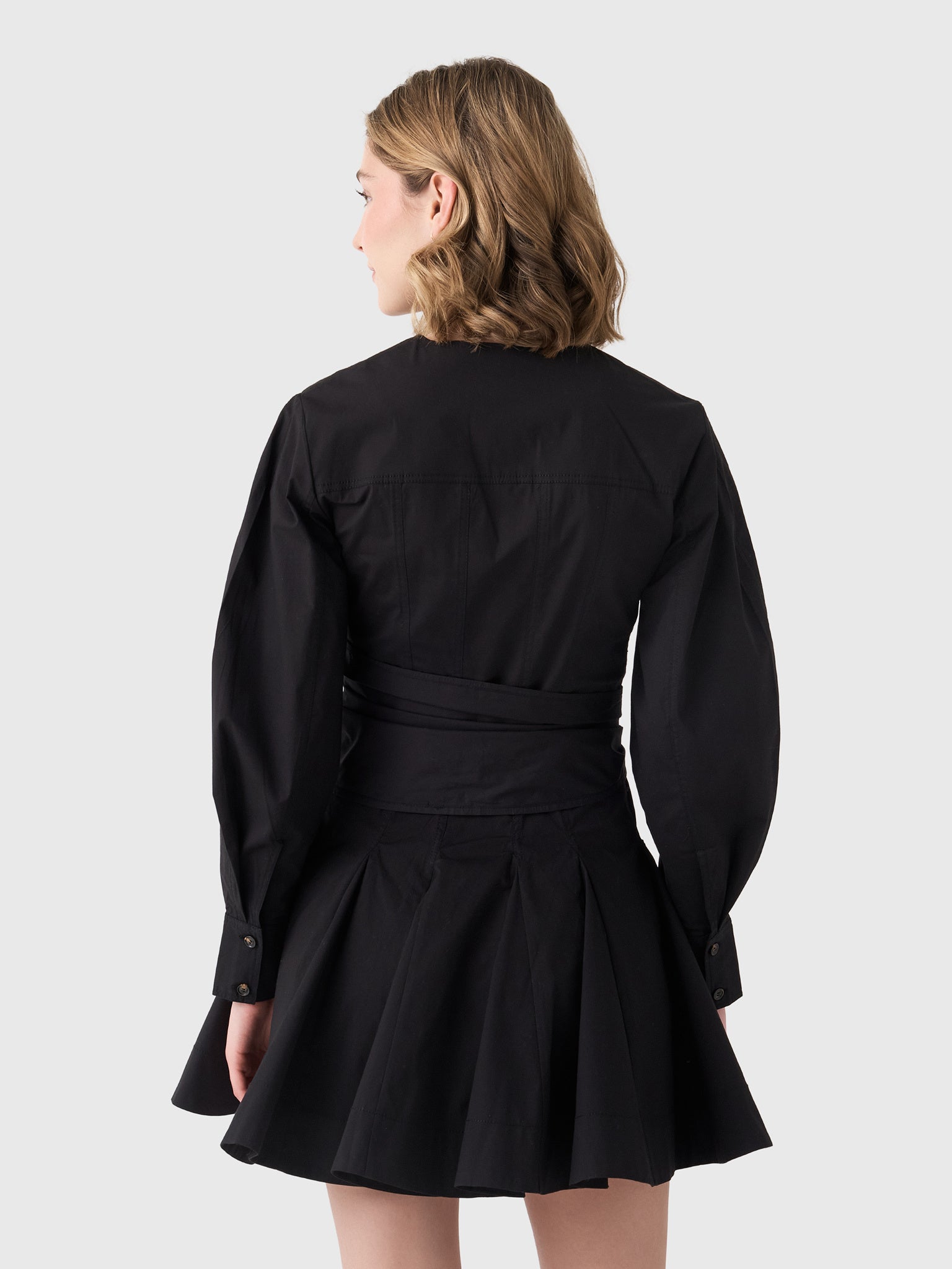 GANNI Women's Stretch Cotton Shirt Dress - Saint Bernard