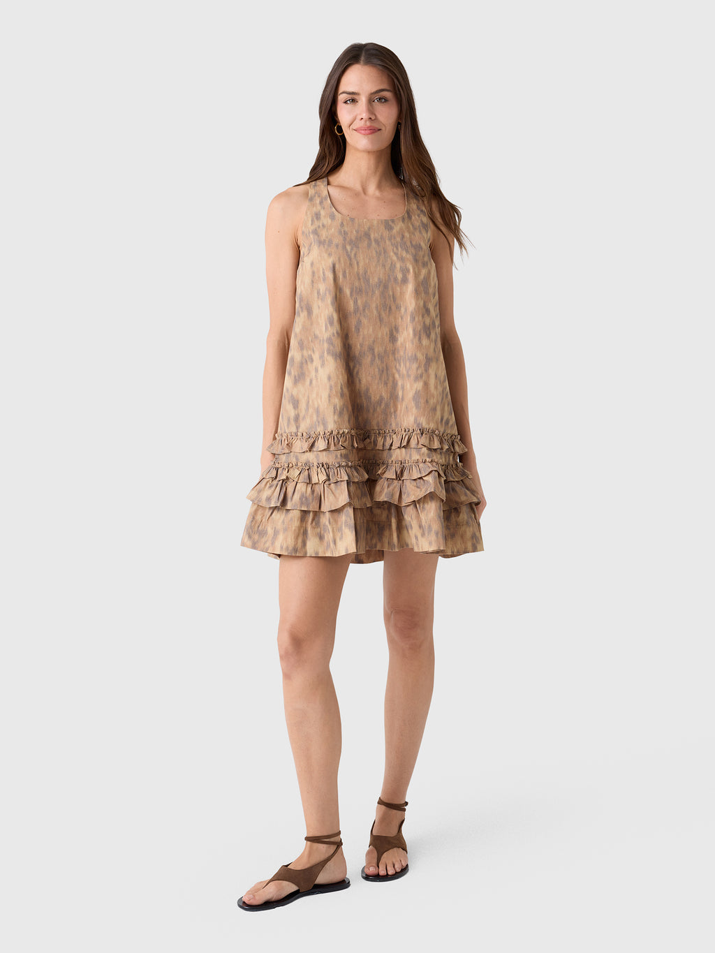 GANNI Women's Printed Cotton Dress - Saint Bernard