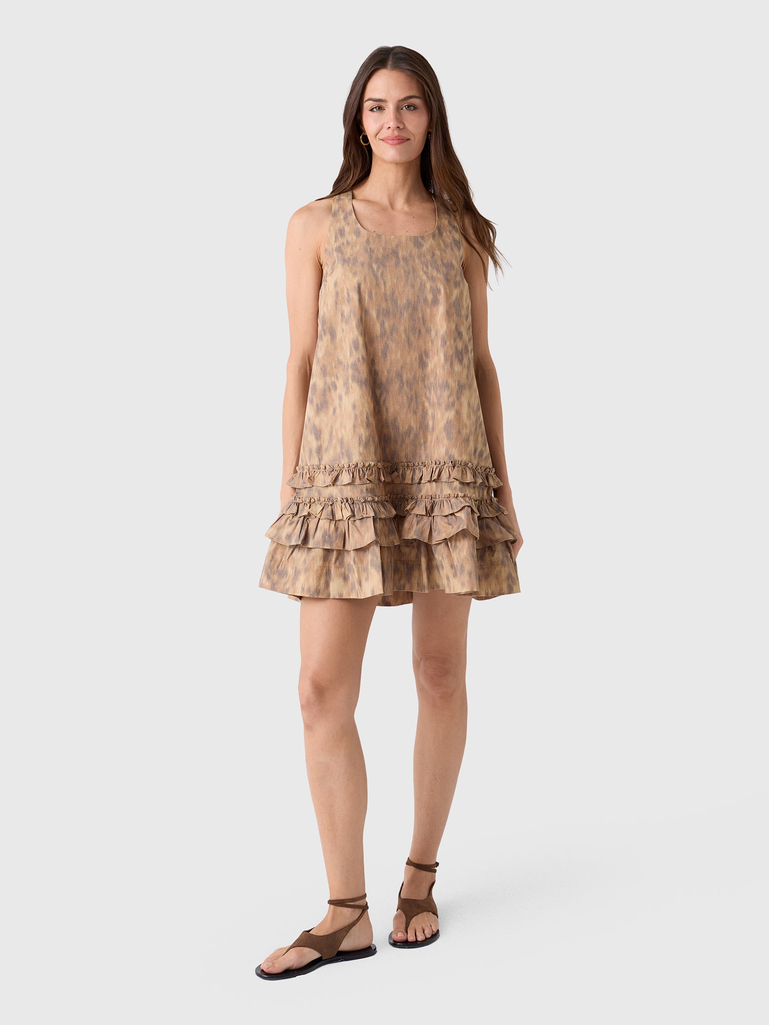 GANNI Women's Printed Cotton Dress - Saint Bernard