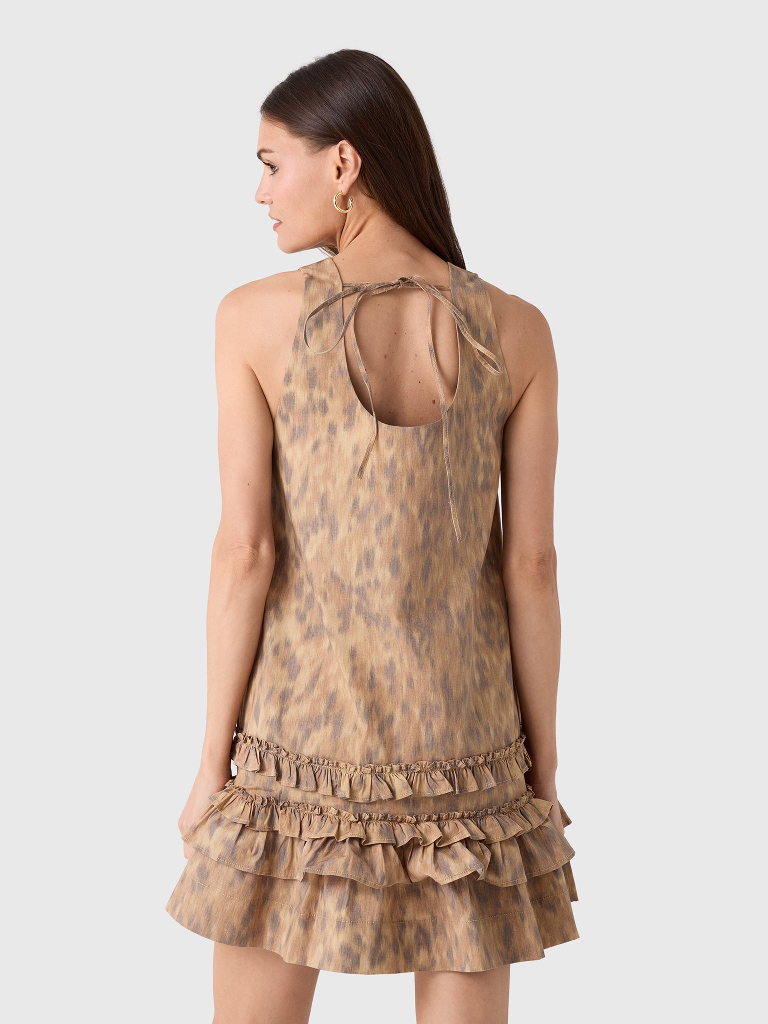 GANNI Women's Printed Cotton Dress - Saint Bernard
