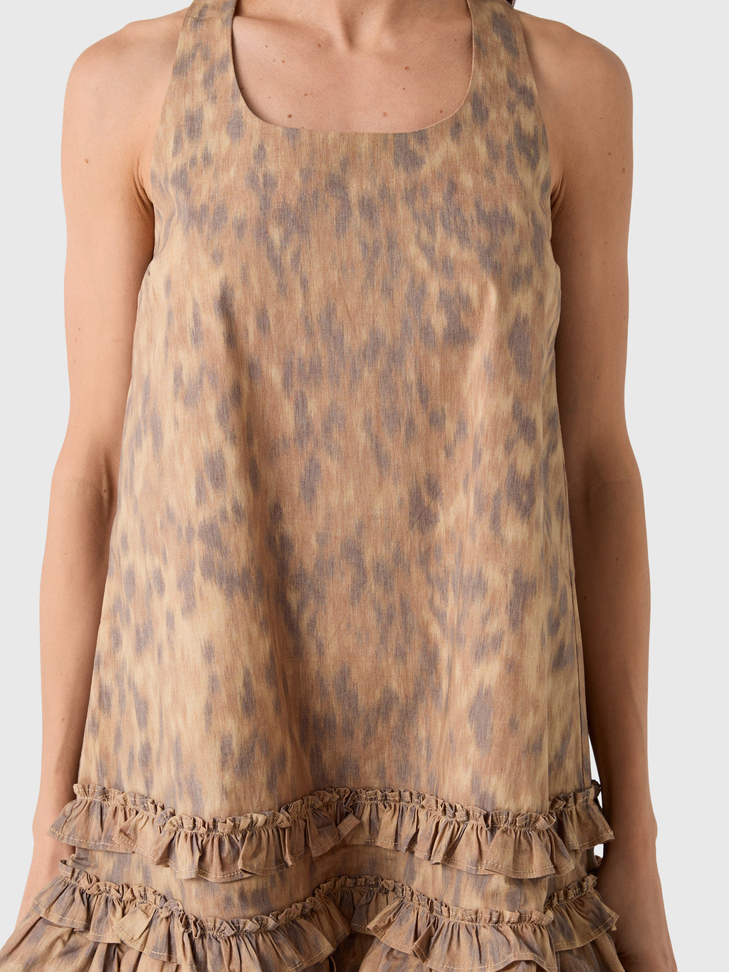 GANNI Women's Printed Cotton Dress - Saint Bernard