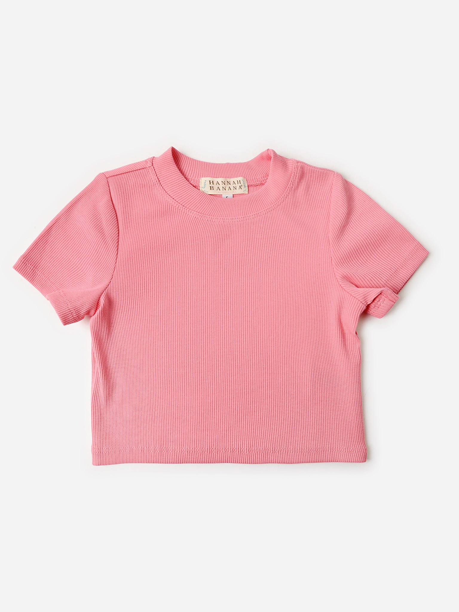 Hannah Banana Girls' Ribbed Crop Top - Saint Bernard