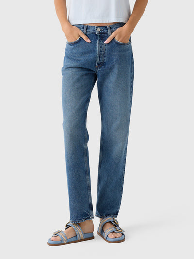 Agolde Women's Lana Straight Jean - Saint Bernard