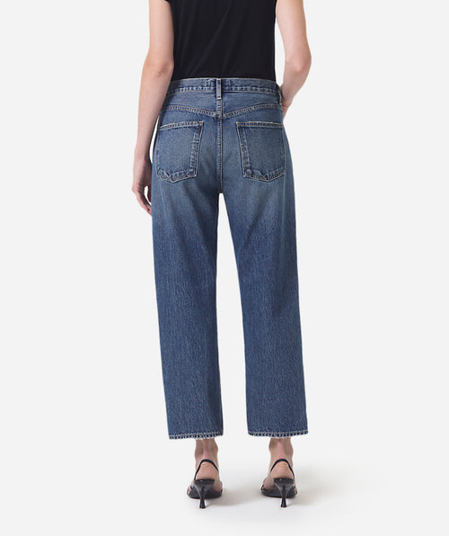 Agolde Women's 90s Crop Mid Rise Loose Straight Jean