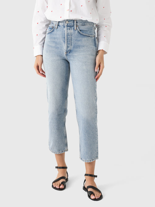 Agolde Women's 90s Loose Straight Crop Jean