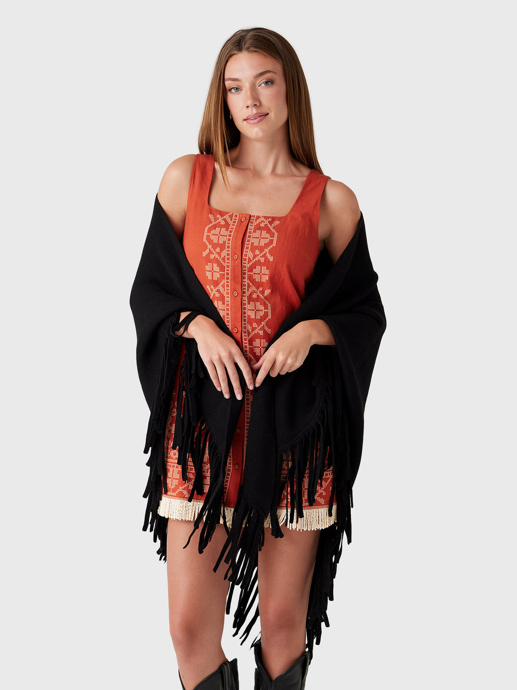 The Great The Big Sweater Fringe Scarf - Saint Bernard