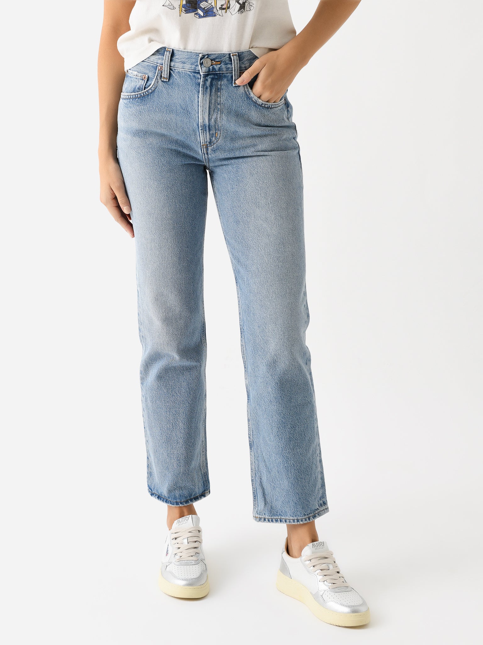 Agolde Women's Valen Vintage Straight Jean - Saint Bernard
