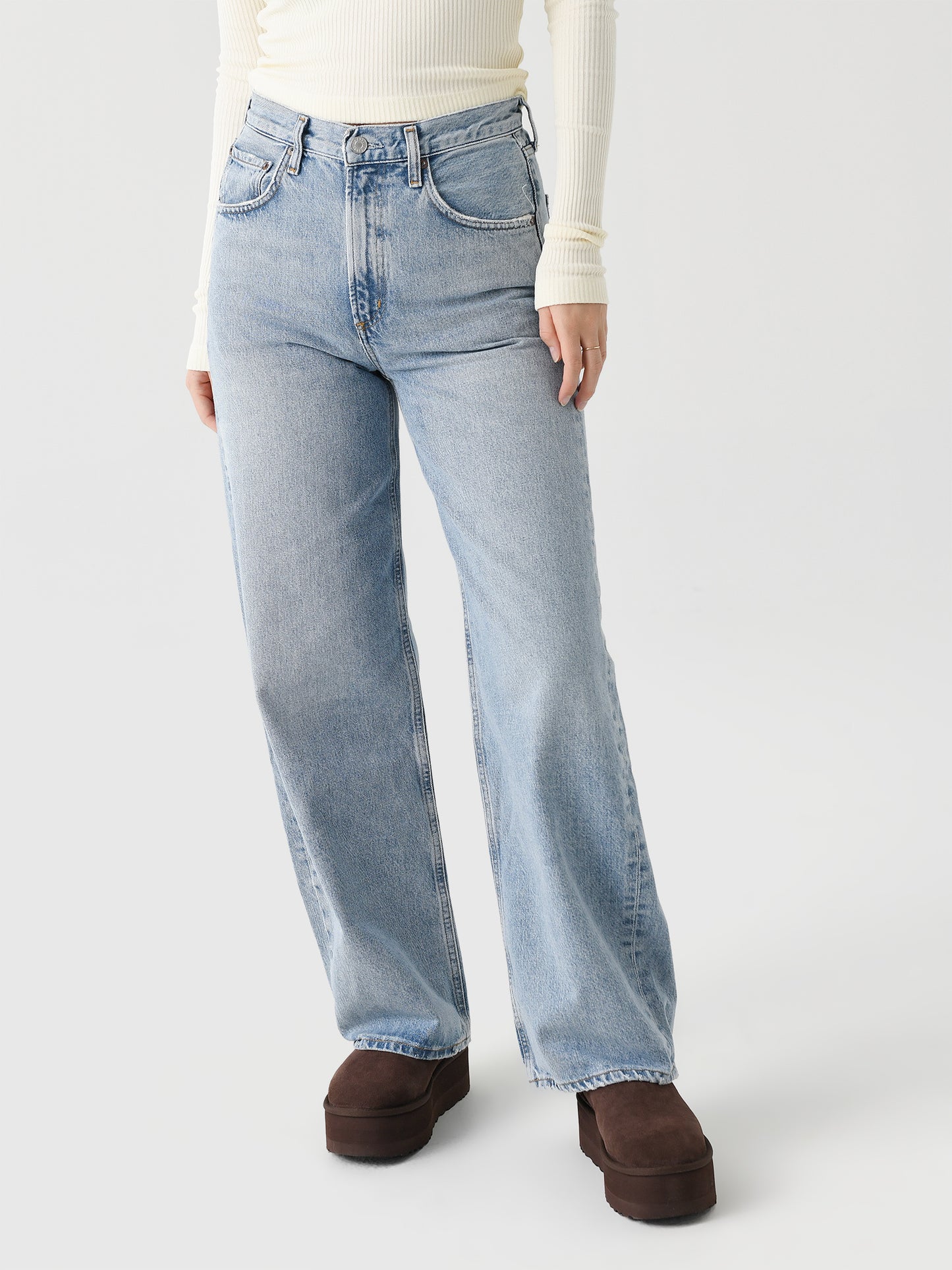 Agolde Women's Low Curve Jean - Saint Bernard