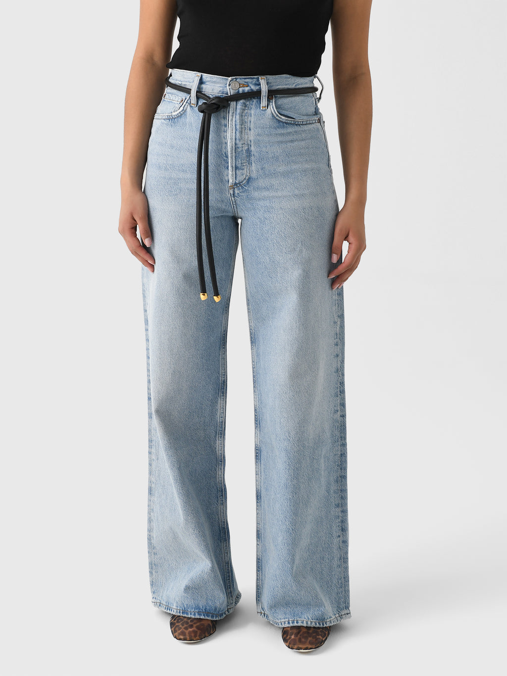 Agolde Women's Dame High Rise Wide Leg Jean - Saint Bernard
