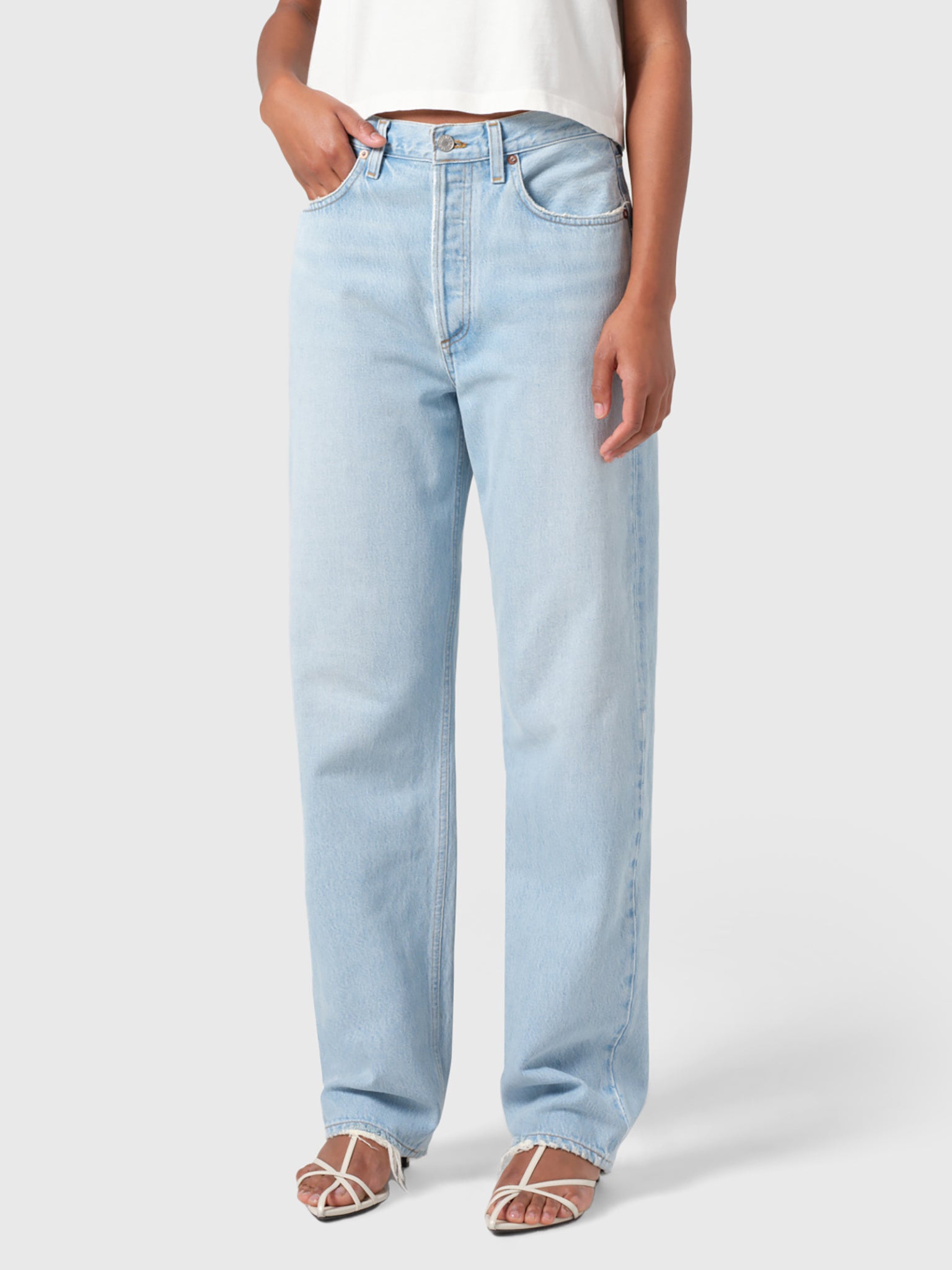 Agolde Women's Kelly Relaxed Straight Jean - Saint Bernard