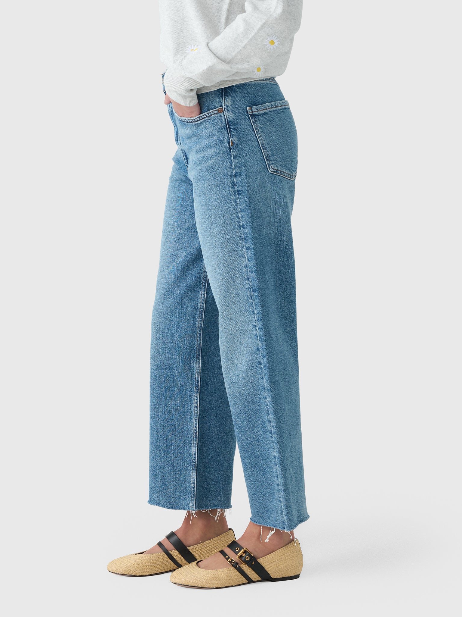 Agolde Women's Ren Wide Leg Jean - Saint Bernard