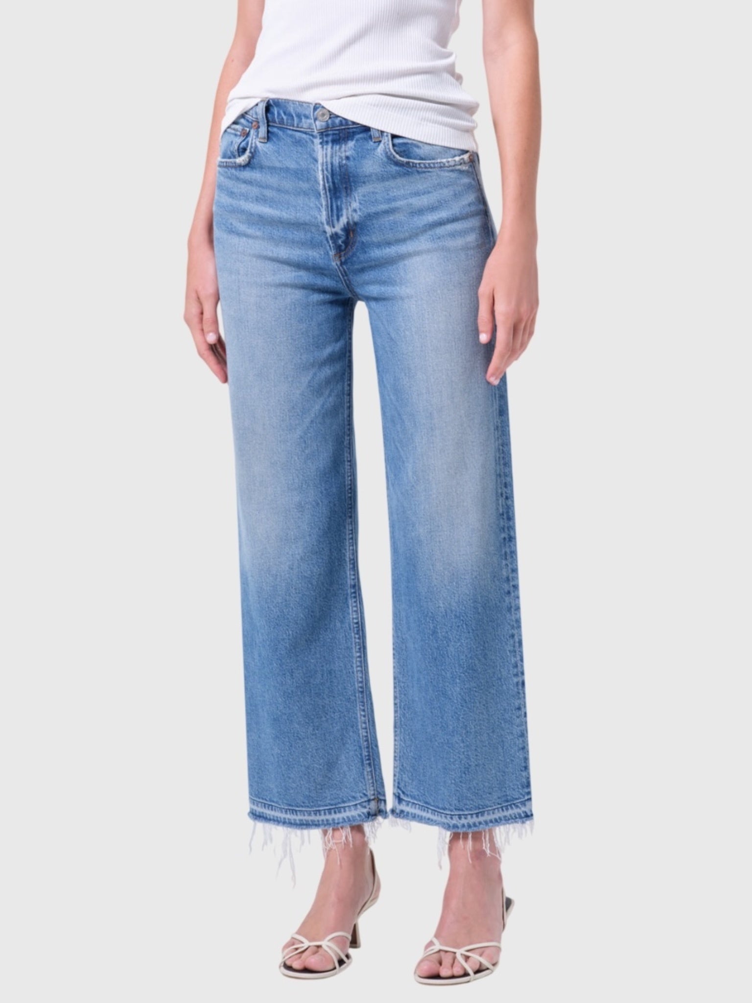 Agolde Women's Ren Wide Leg Jean - Saint Bernard