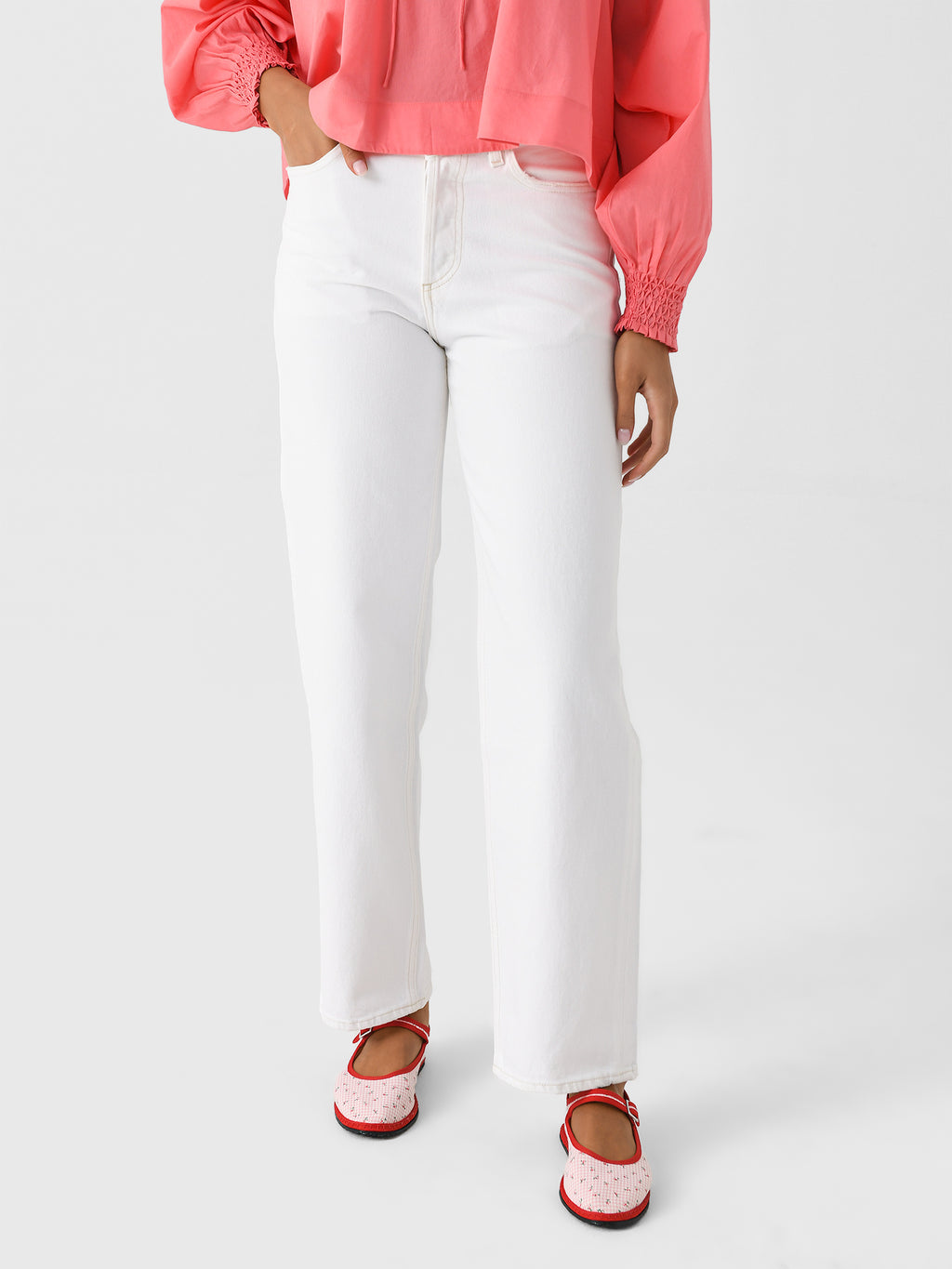 Agolde Women's V-Waist Baggy Jean - Saint Bernard