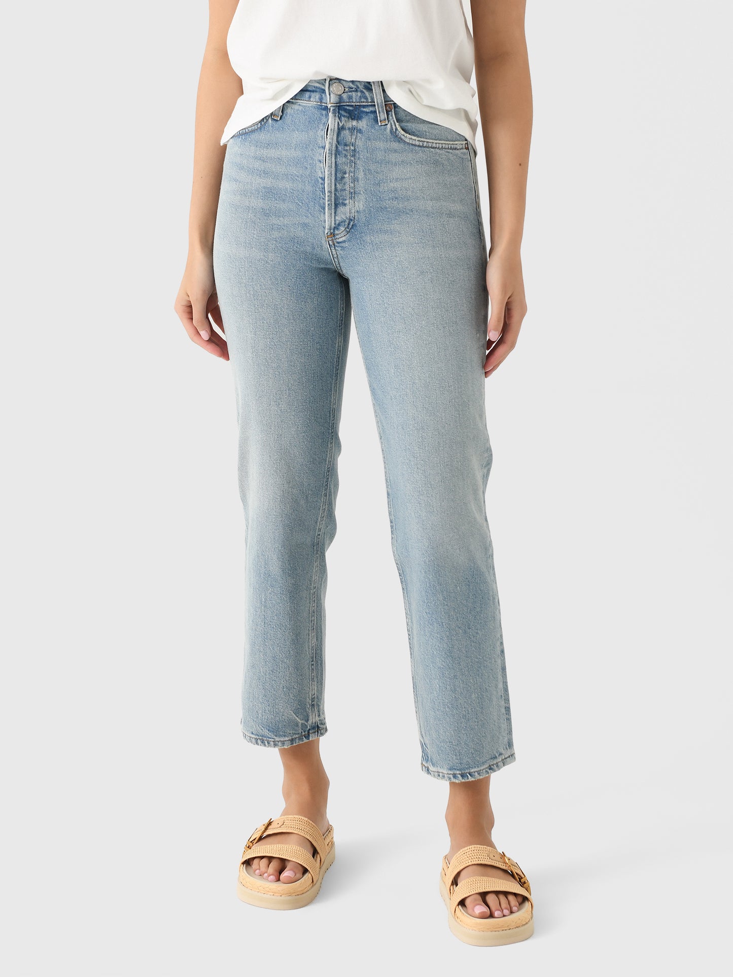 Agolde Women's 90s Pinch Waist Crop Jean - Saint Bernard