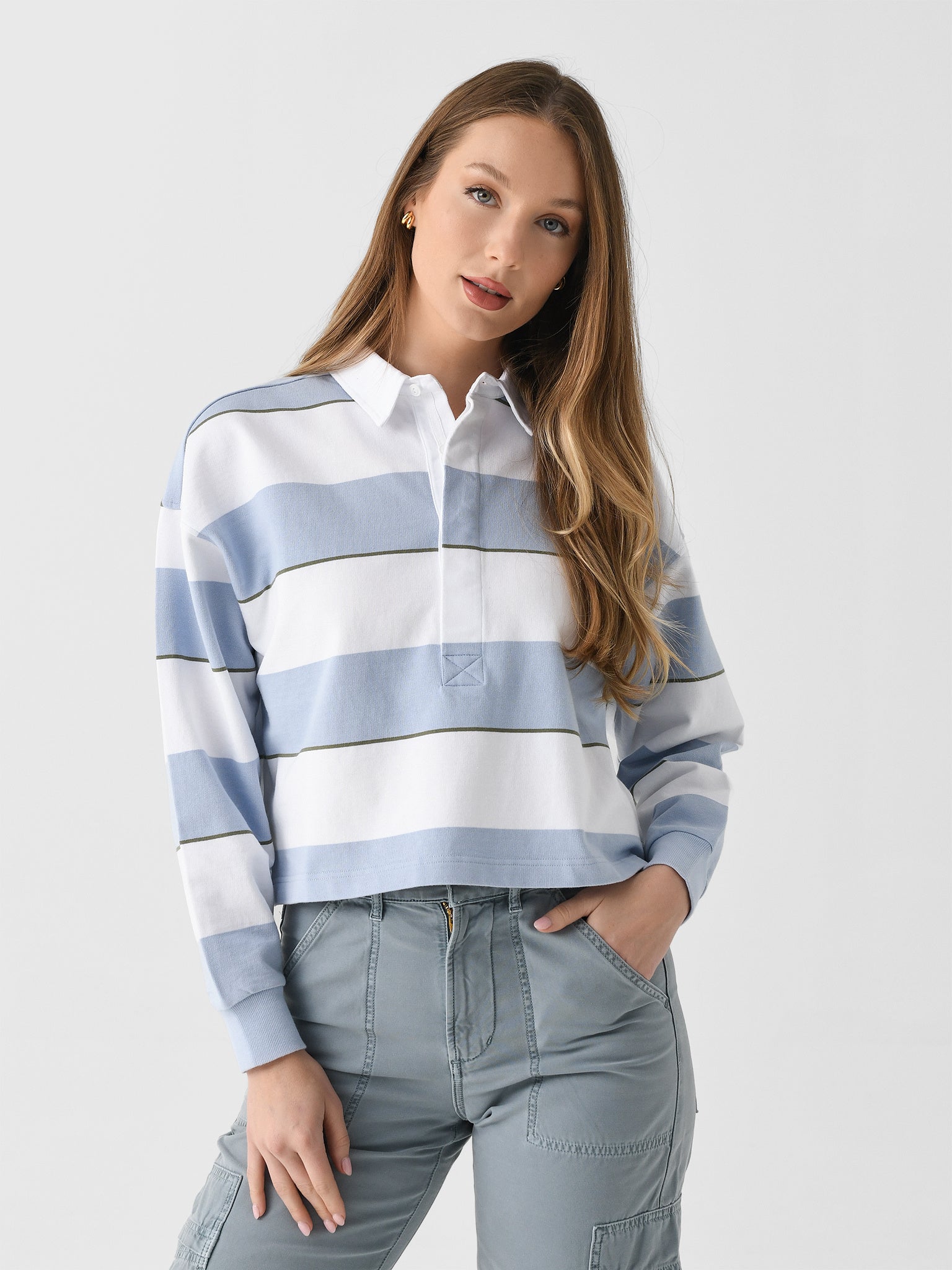 AMO Women's Annie Rugby Crop Shirt - Saint Bernard