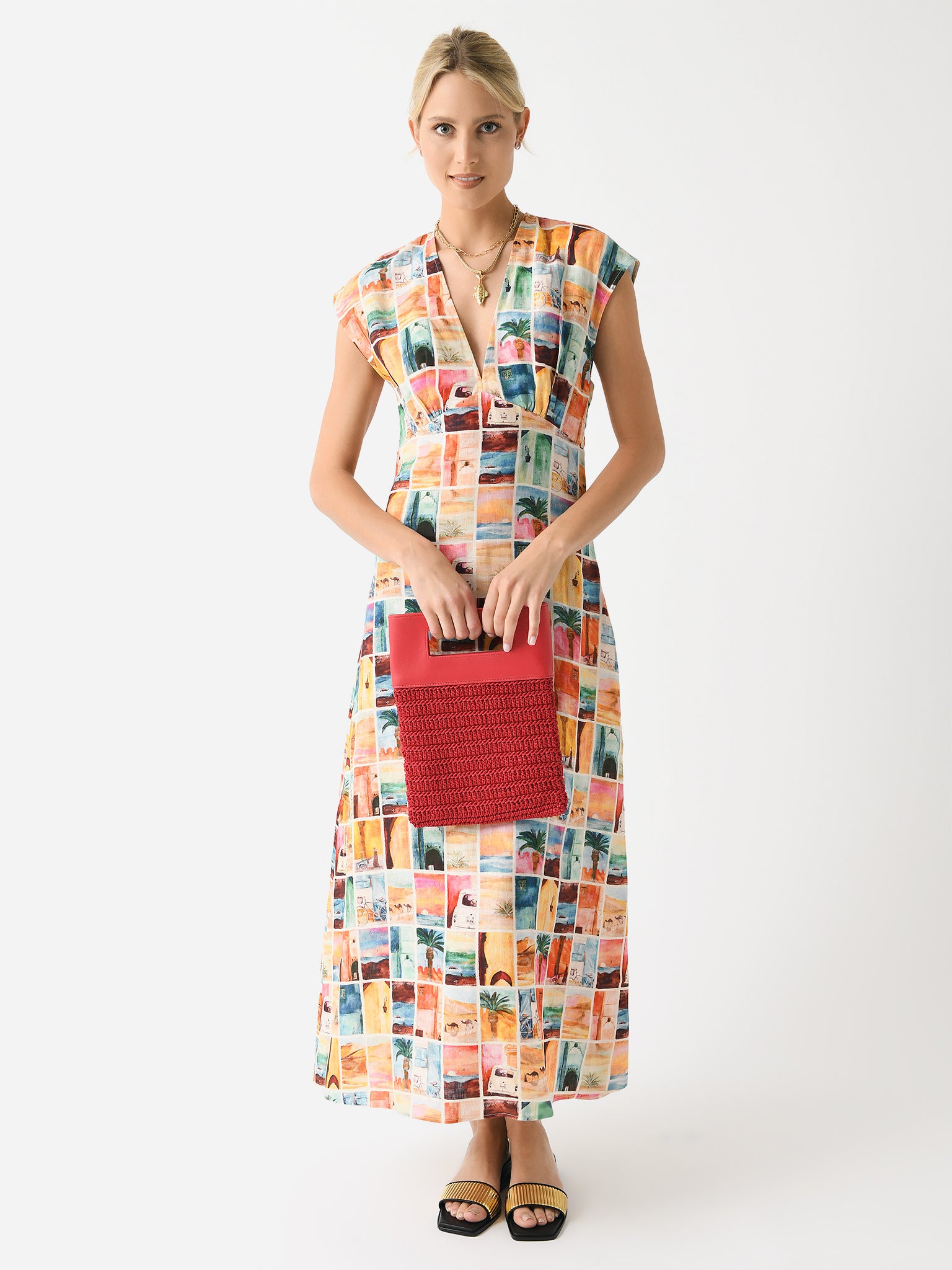 Roame Women's Raphia Dress - Saint Bernard