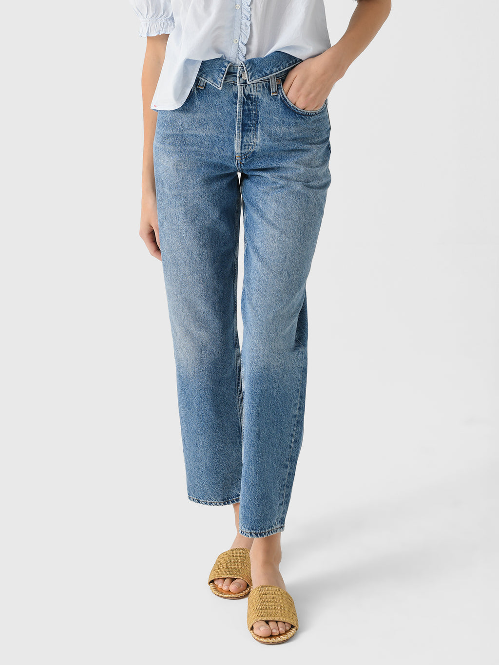 Agolde Women's Echo Taper Jean - Saint Bernard