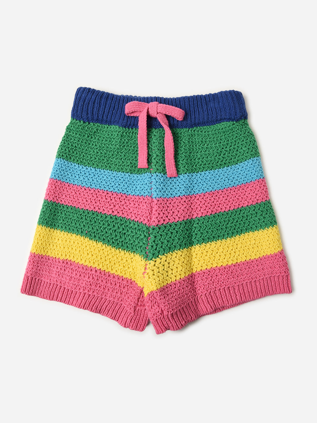 Hannah Banana Girls' Striped Crochet Short - Saint Bernard