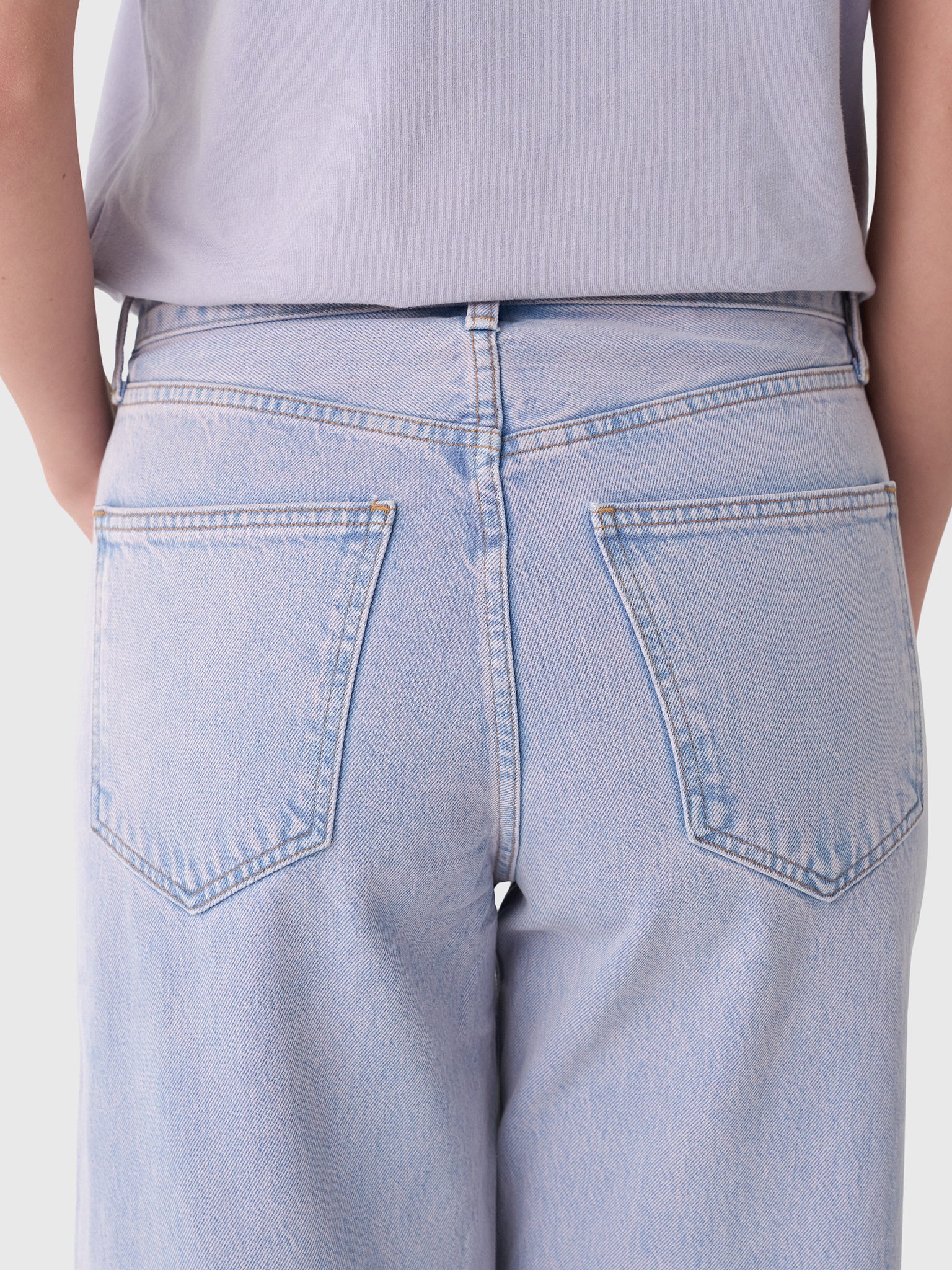 Agolde Women's Low Curve Crop Jean - Saint Bernard