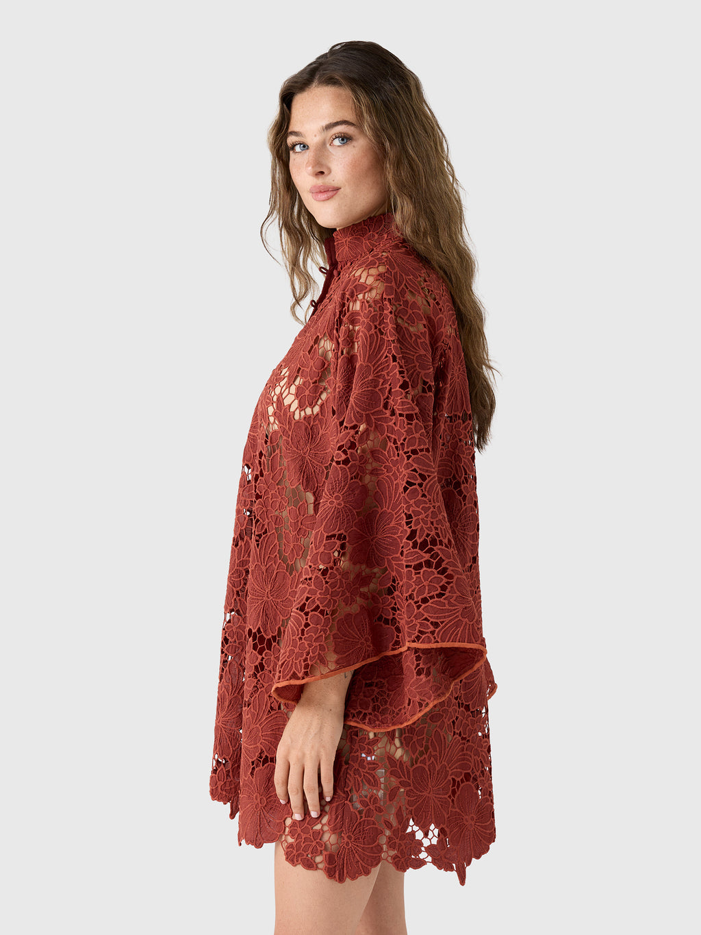 La Vie Women's Autumn Floral Mini Caftan - Saint Bernard