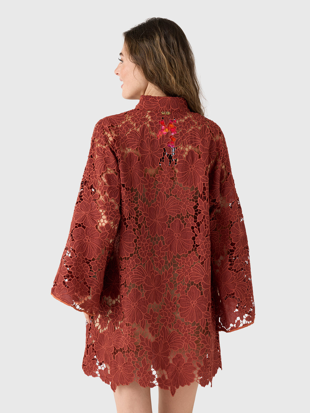 La Vie Women's Autumn Floral Mini Caftan - Saint Bernard