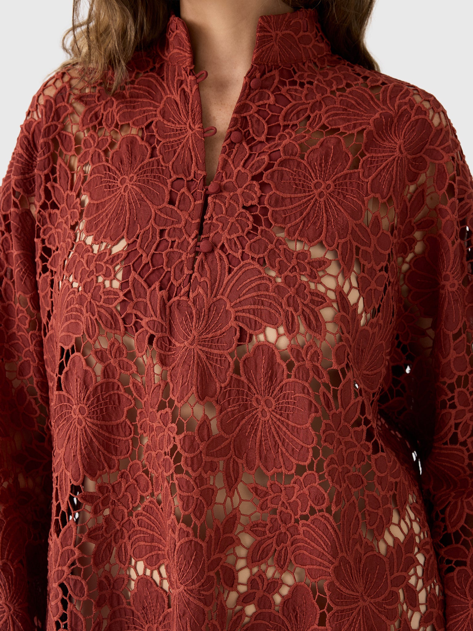 La Vie Women's Autumn Floral Mini Caftan - Saint Bernard
