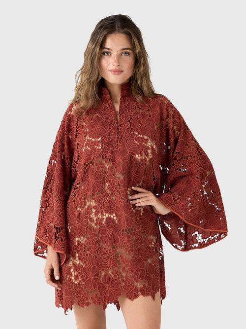 La Vie Women's Autumn Floral Mini Caftan