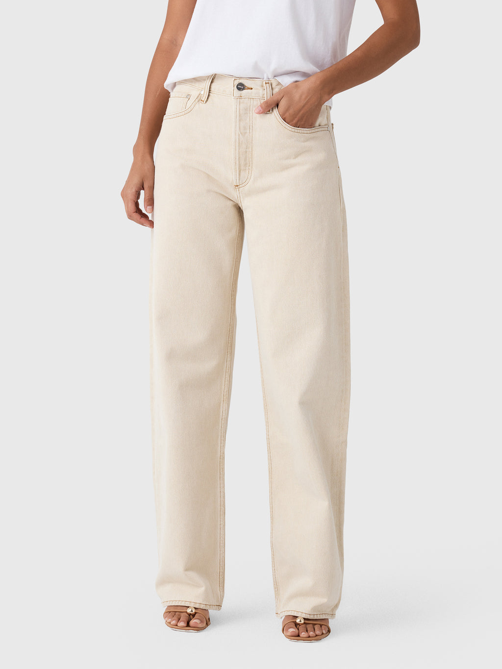 Agolde Women's Arc Wide Leg 32" Jean - Saint Bernard