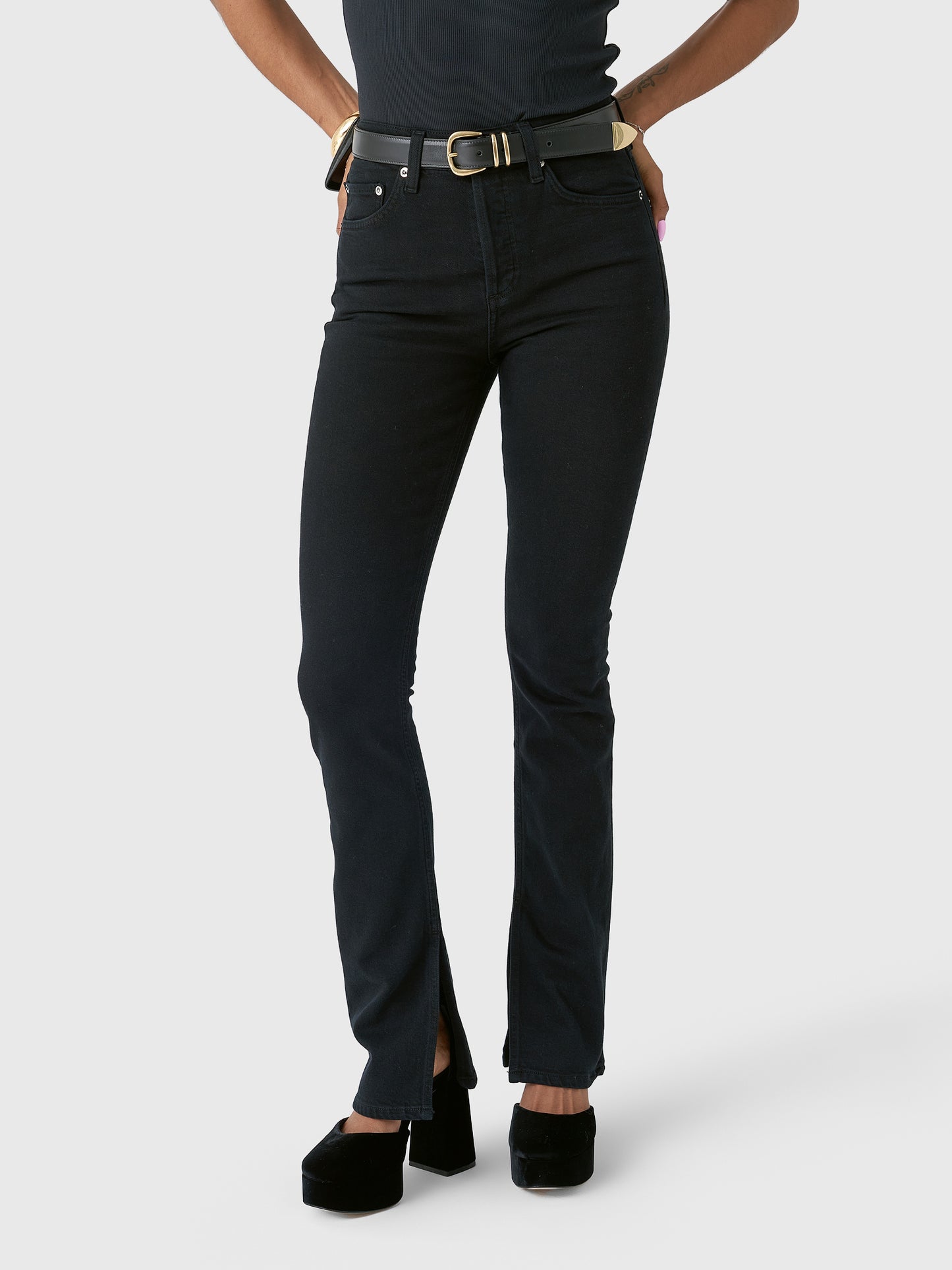Agolde Women's Ingram Split Skinny Jean - Saint Bernard