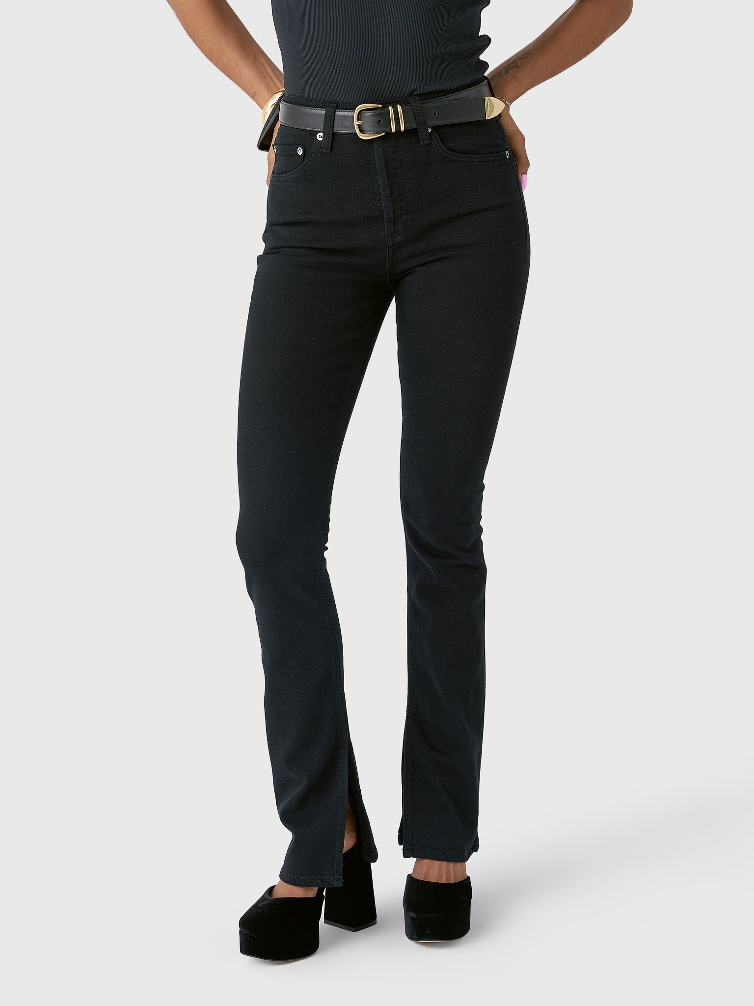 Agolde Women's Ingram Split Skinny Jean - Saint Bernard