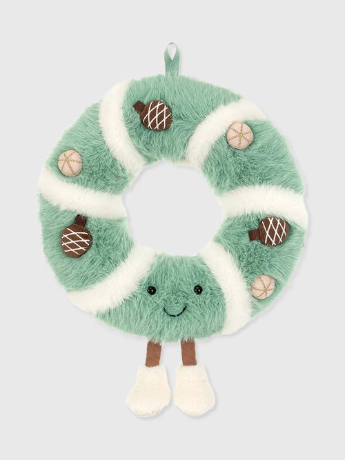 Jellycat Amuseables Pinecone Wreath Plush - Saint Bernard
