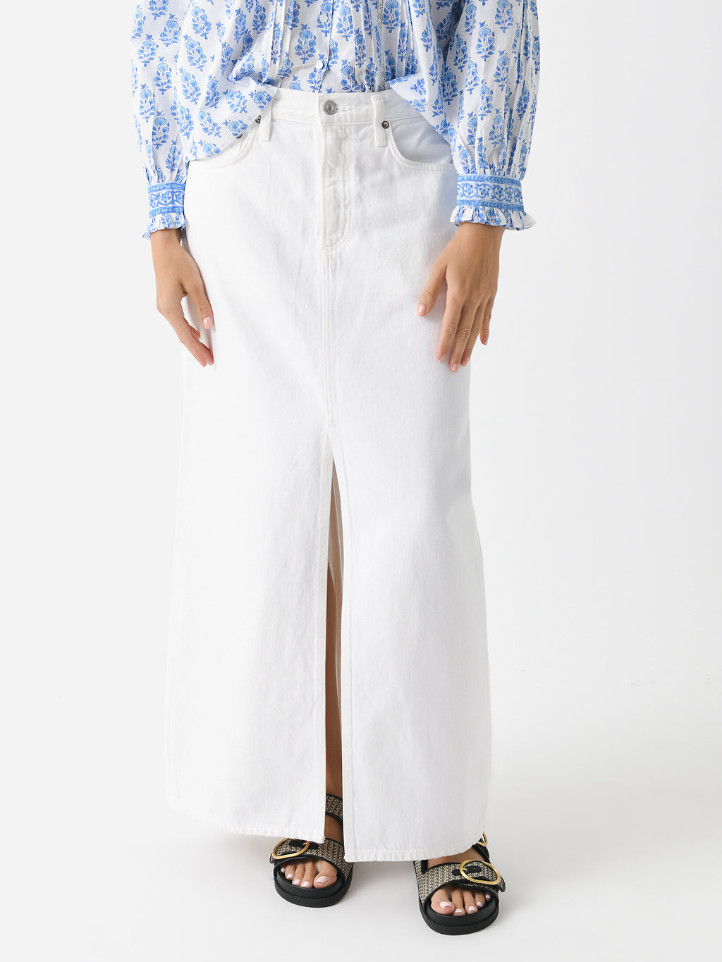 Agolde Women's Leif Denim Skirt - Saint Bernard