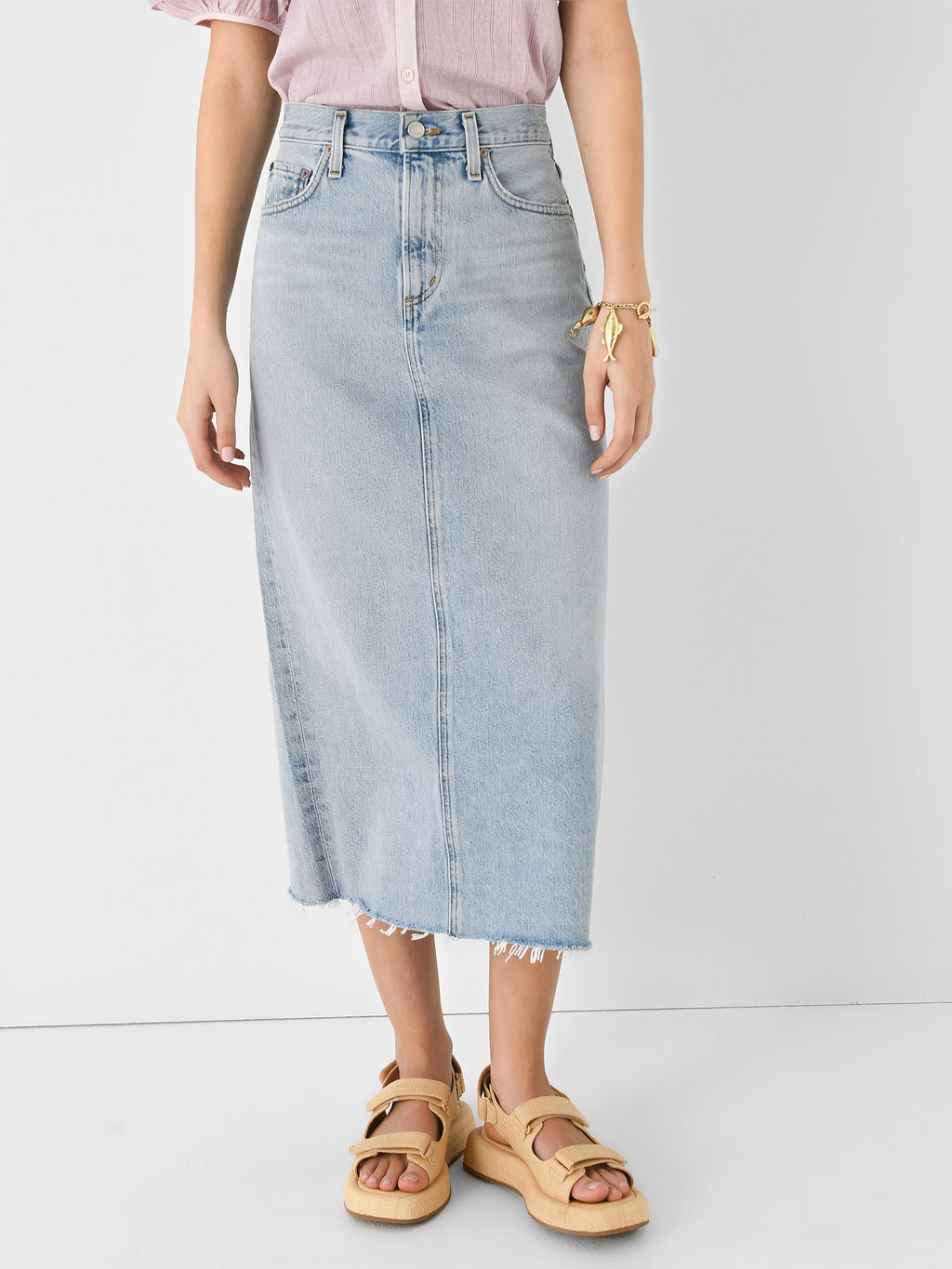 Agolde Women's Della Denim Skirt - Saint Bernard