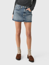 Agolde Women's Keira Mini Skirt - Saint Bernard
