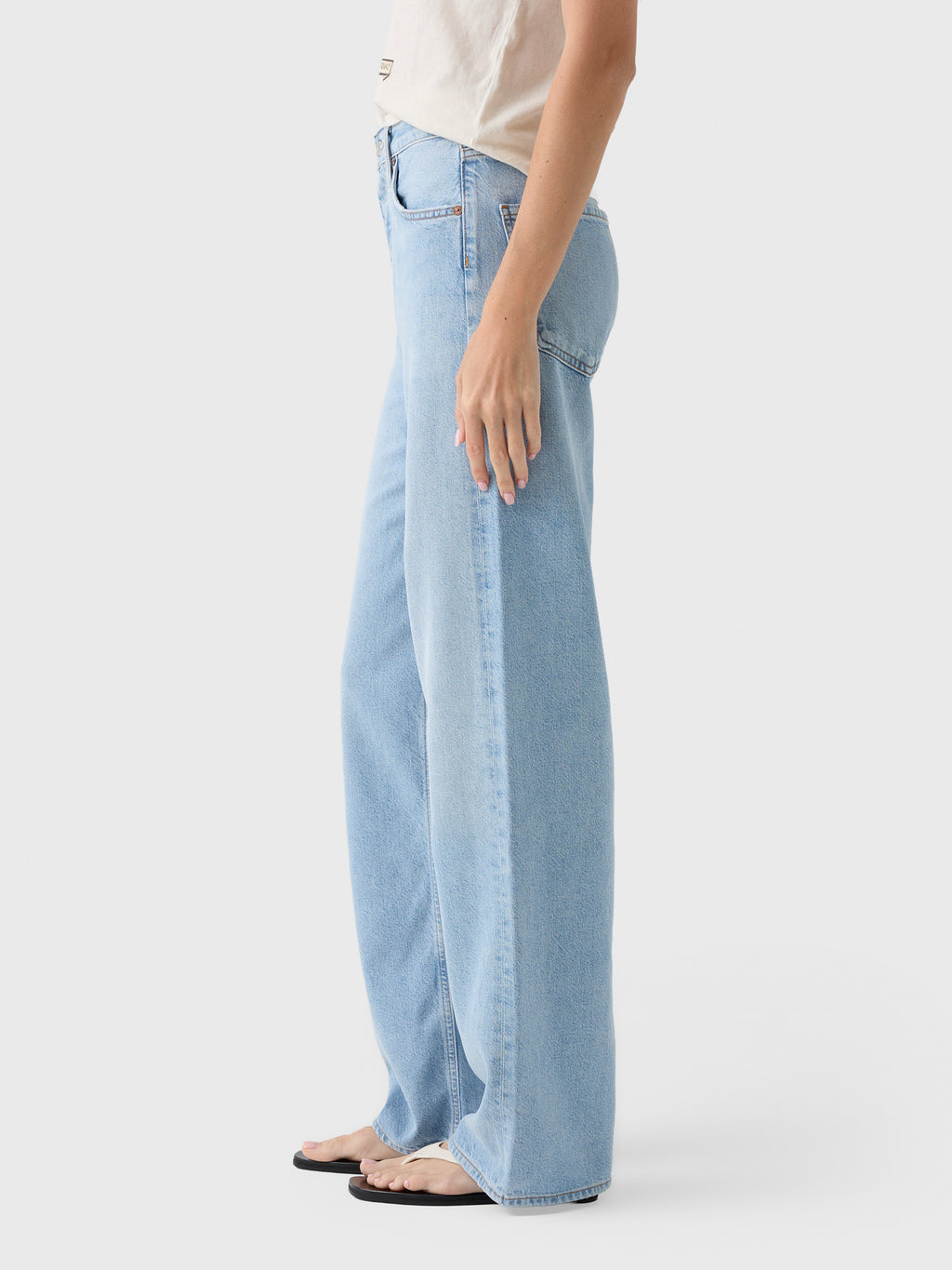Agolde Women's Ren Wide Leg Jean - Saint Bernard