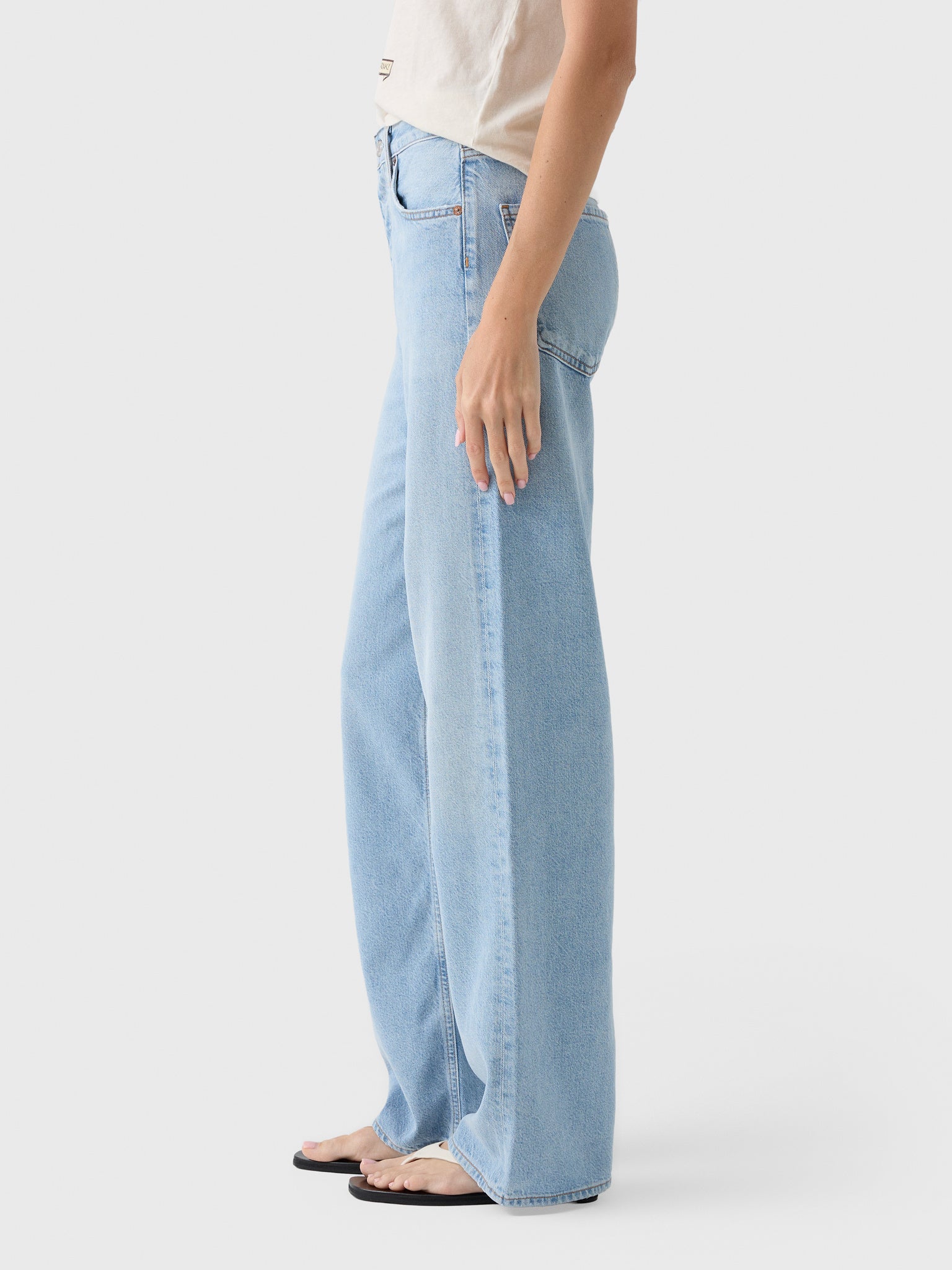 Agolde Women's Ren Wide Leg Jean - Saint Bernard