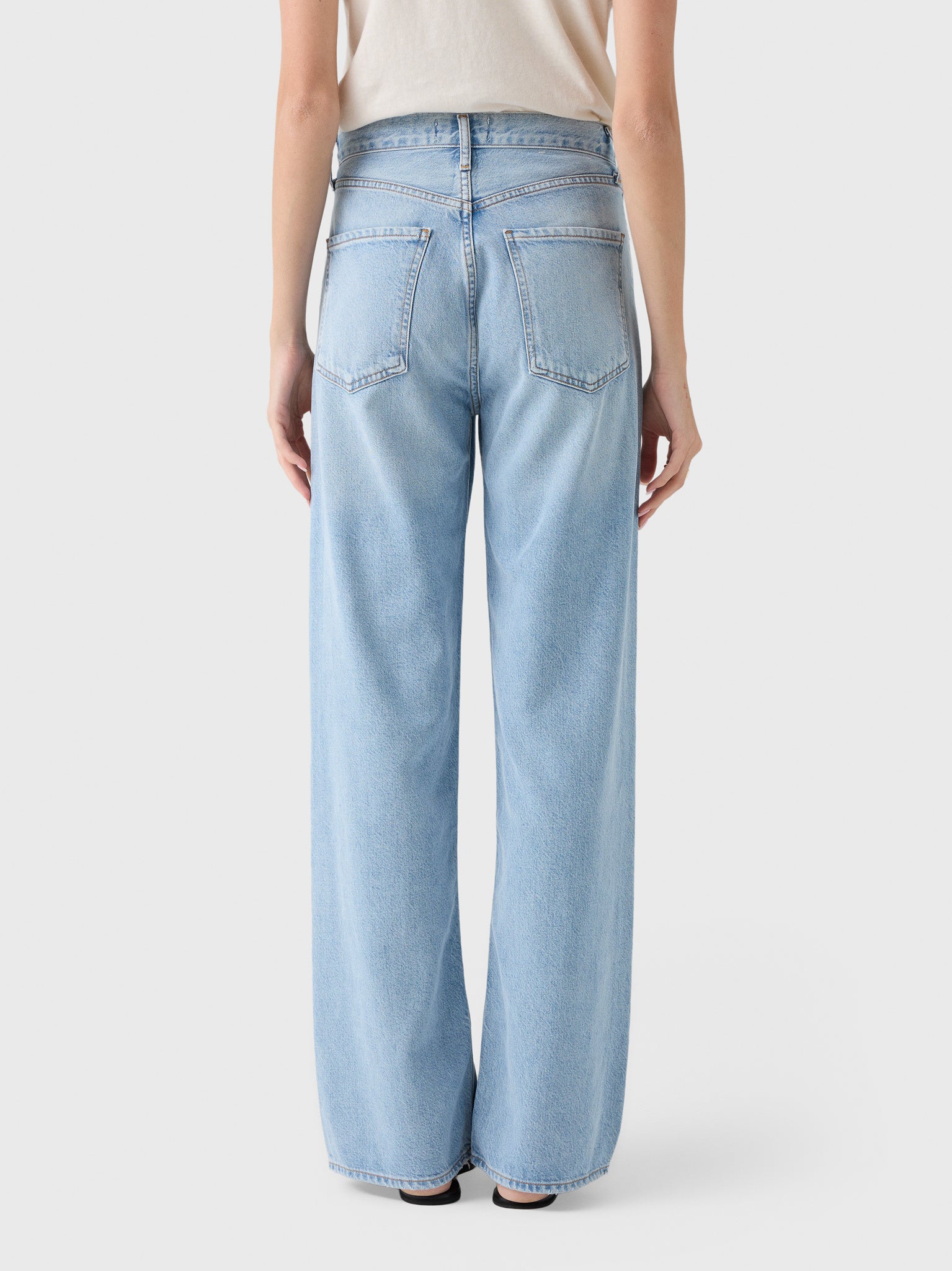 Agolde Women's Ren Wide Leg Jean - Saint Bernard