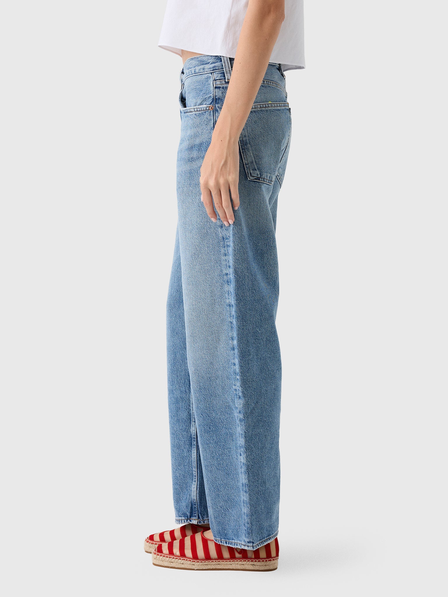 Agolde Women's Arc Wide Leg 29" Jean - Saint Bernard