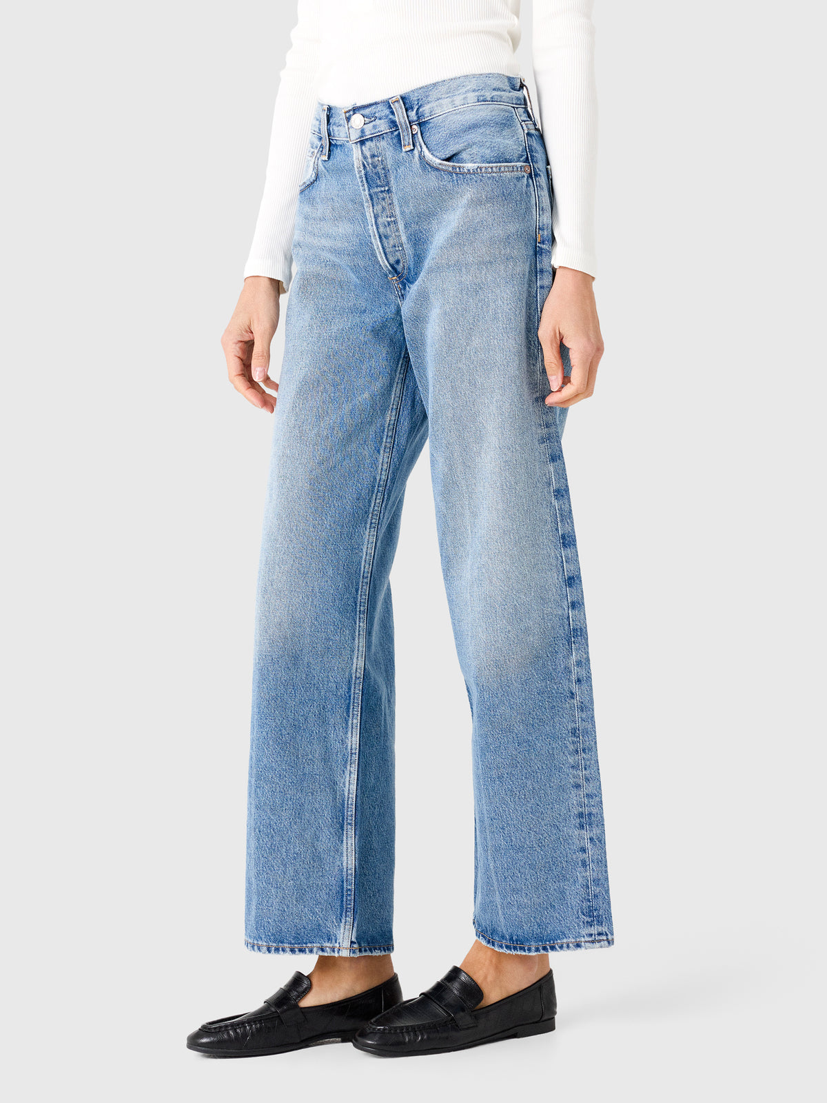 Agolde Women's Arc Wide Leg 29" Jean - Saint Bernard