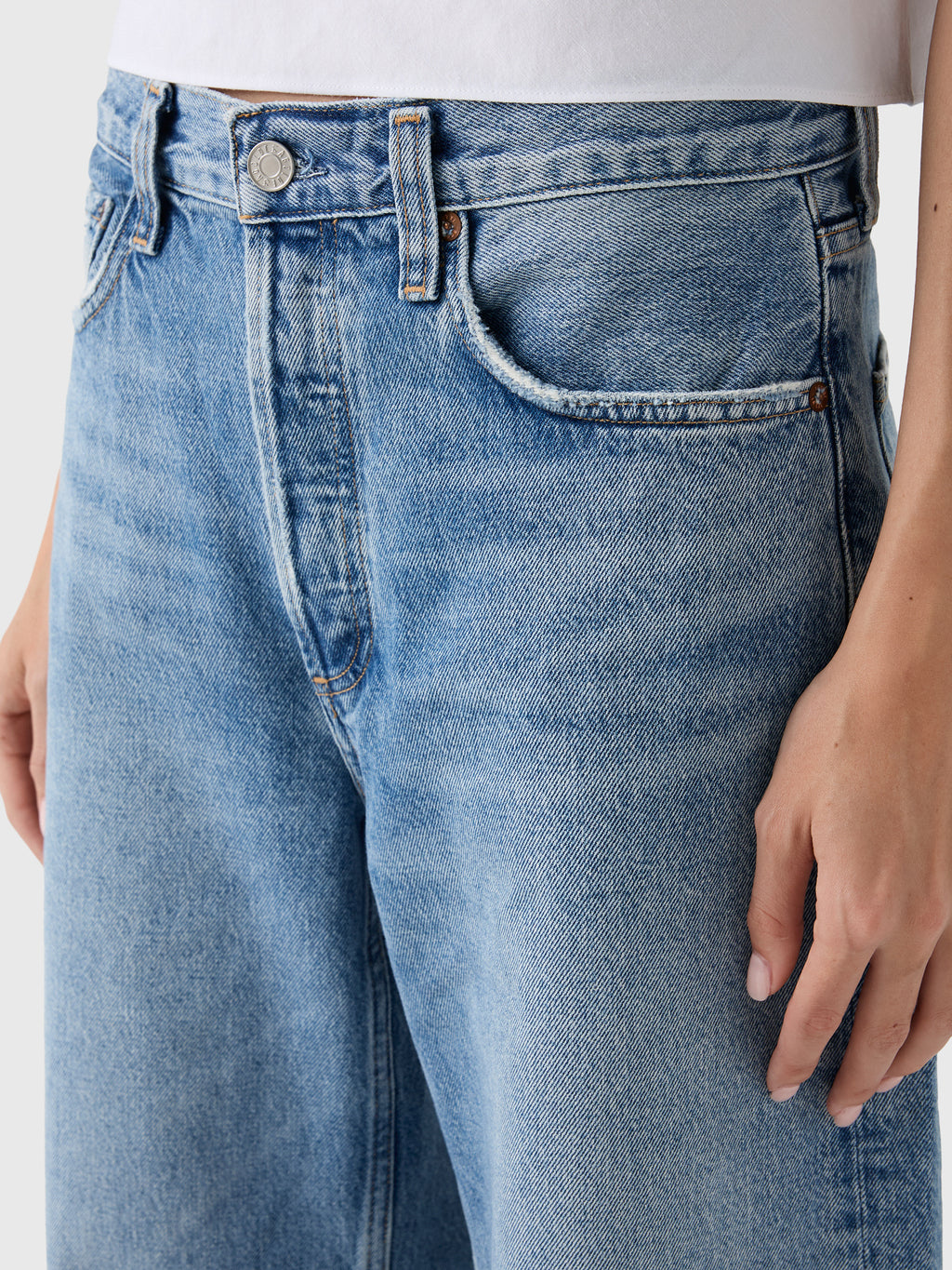 Agolde Women's Arc Wide Leg 29" Jean - Saint Bernard