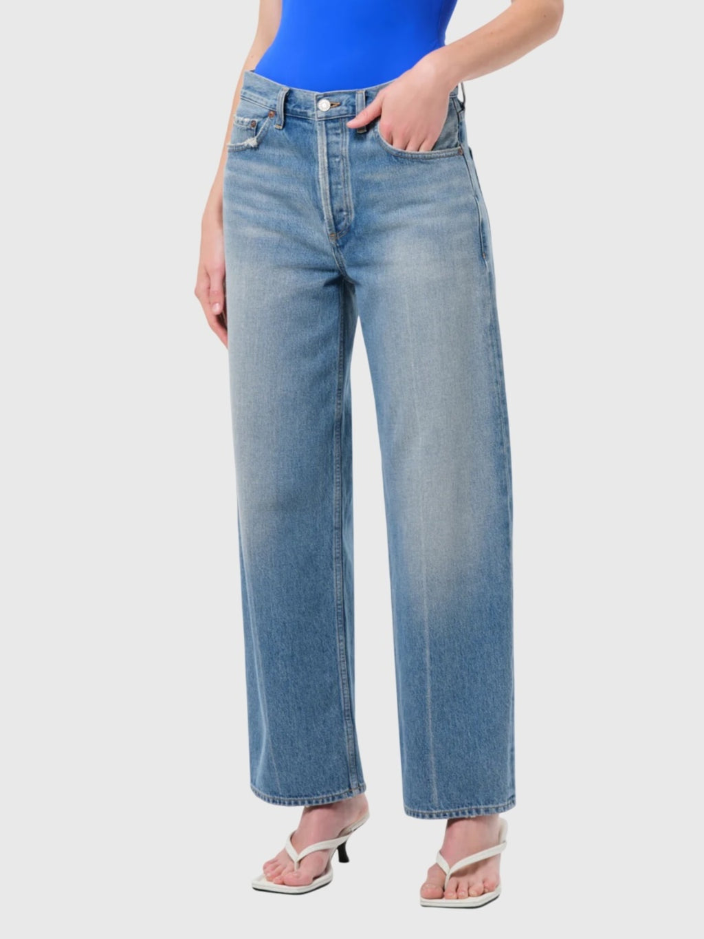 Agolde Women's Arc Wide Leg 29" Jean - Saint Bernard