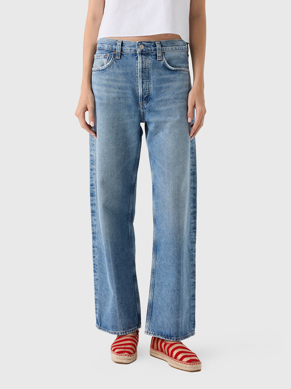 Agolde Women's Arc Wide Leg 29" Jean - Saint Bernard