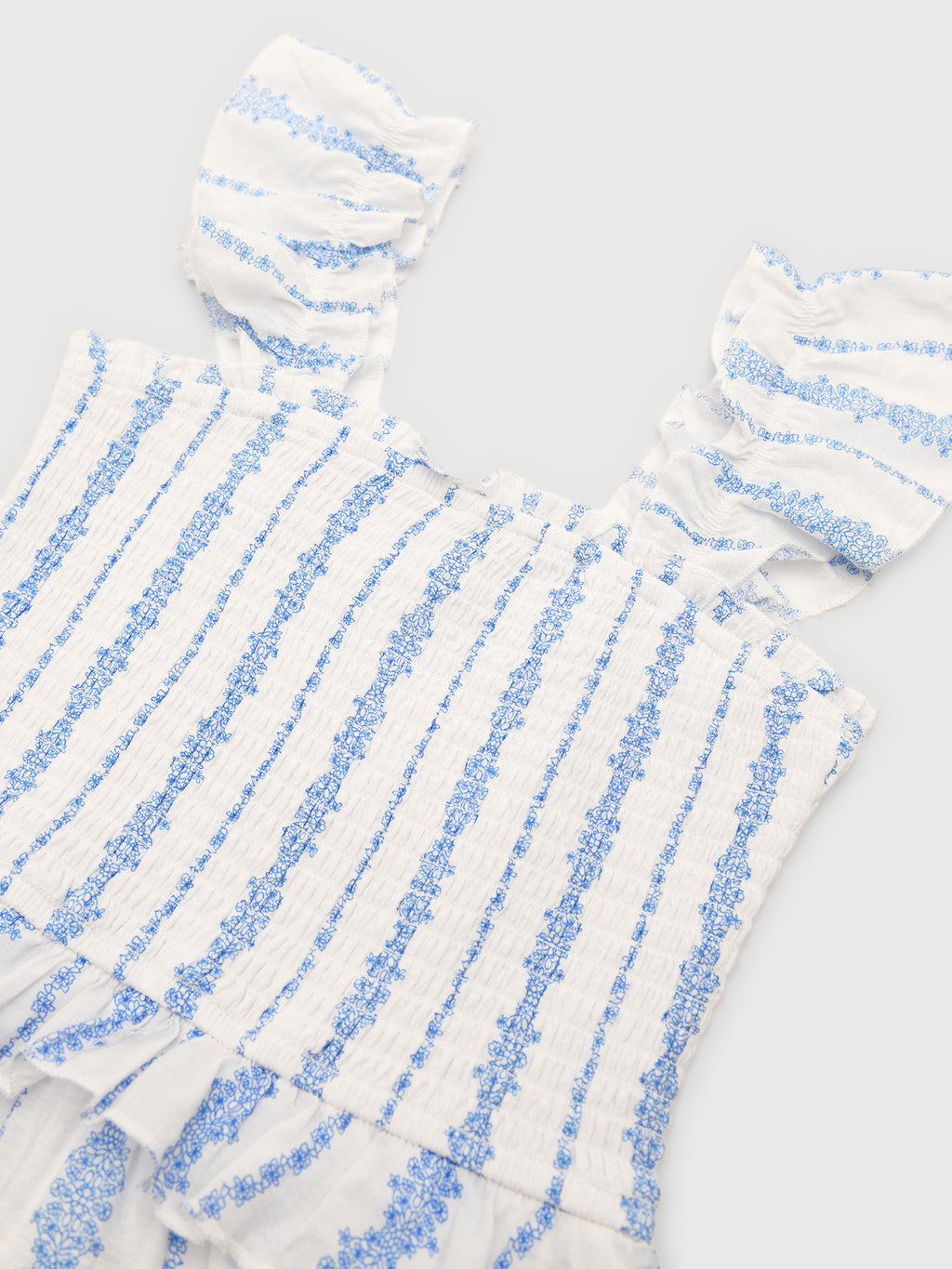 Hannah Banana Girls' Combo Stripe Printed Ruffle Dress - Saint Bernard