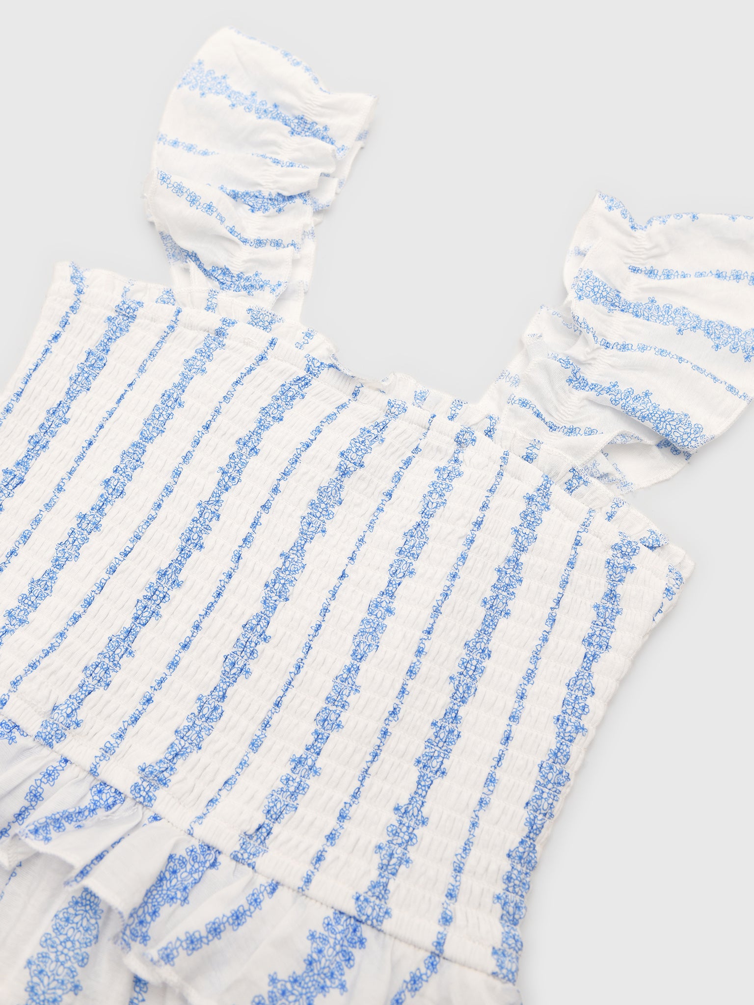 Hannah Banana Girls' Combo Stripe Printed Ruffle Dress - Saint Bernard