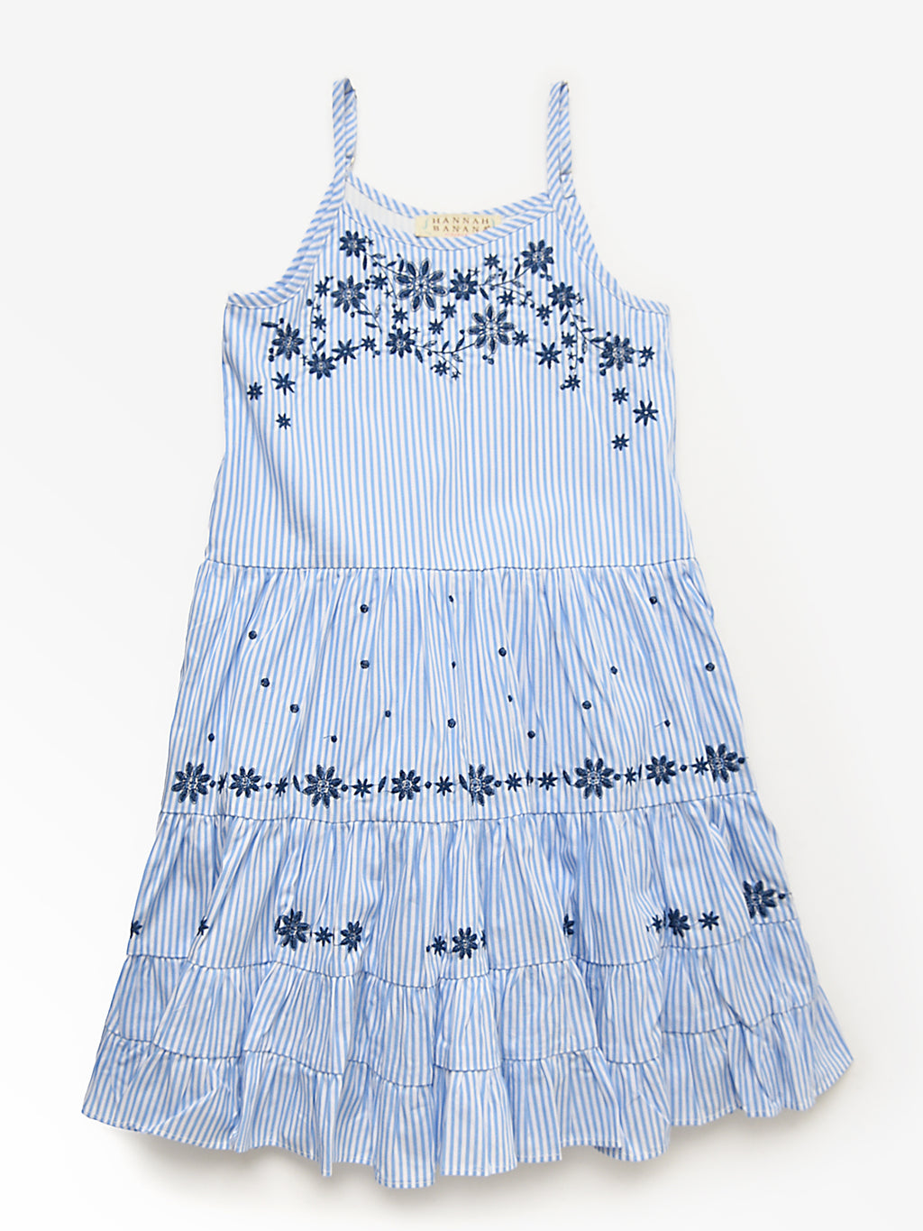 Hannah Banana Girls' Tiered Embroidered Sundress - Saint Bernard
