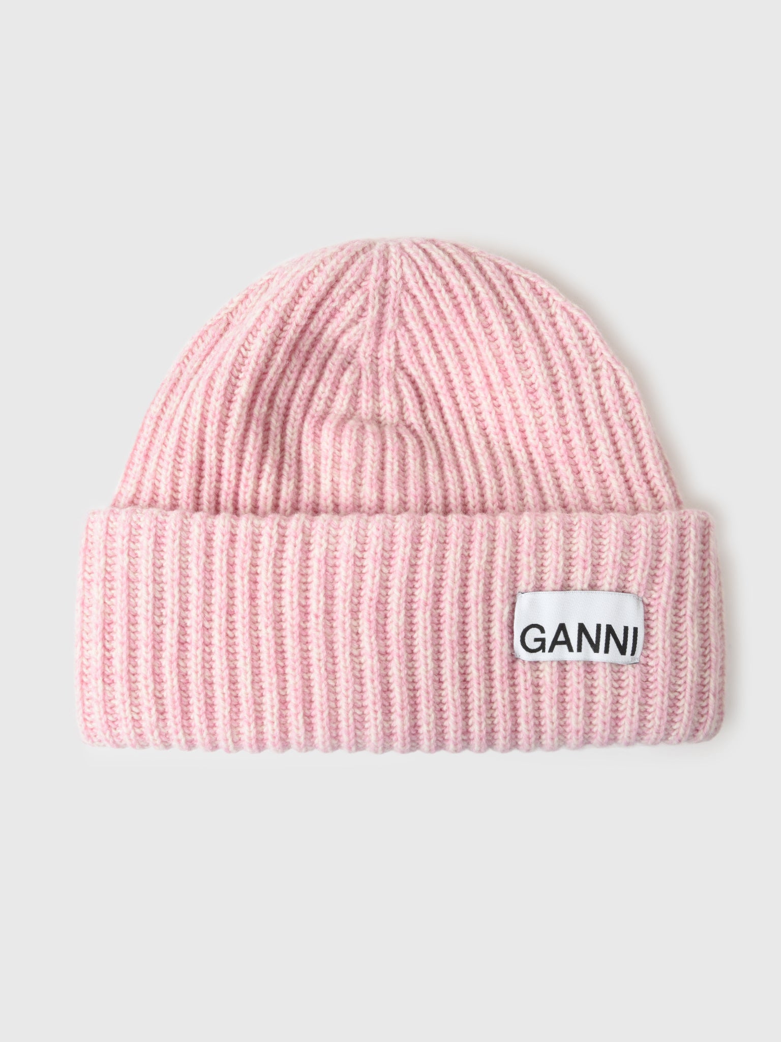 GANNI Women's Oversized Wool Rib Knit Beanie - Saint Bernard
