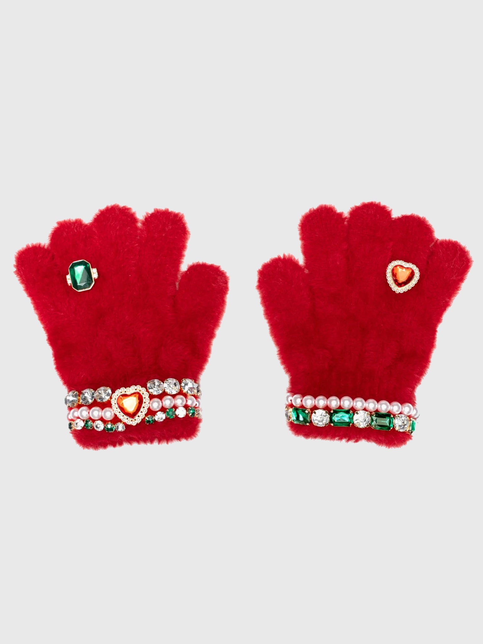 Super Smalls Ruby Red Jeweled Gloves - Saint Bernard