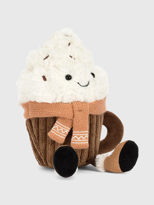 Jellycat Amuseables Scarffles Hot Chocolate Plush - Saint Bernard
