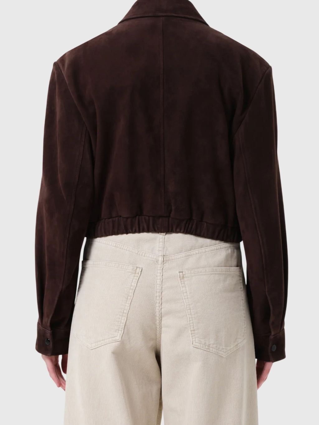 Agolde Women's Nahla Cropped Suede Jacket - Saint Bernard
